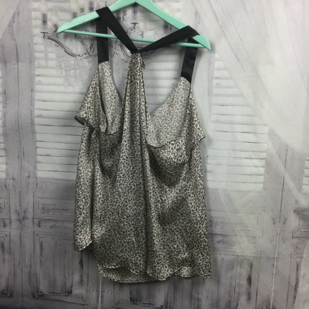 ToTo Collection Satin Floral Tank Top 1X - Picture 5 of 7